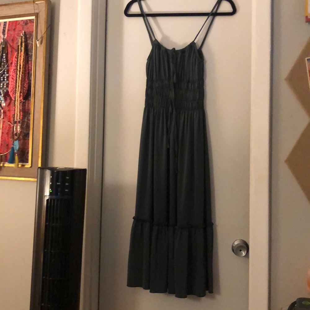 213 dark green maxi dress Small